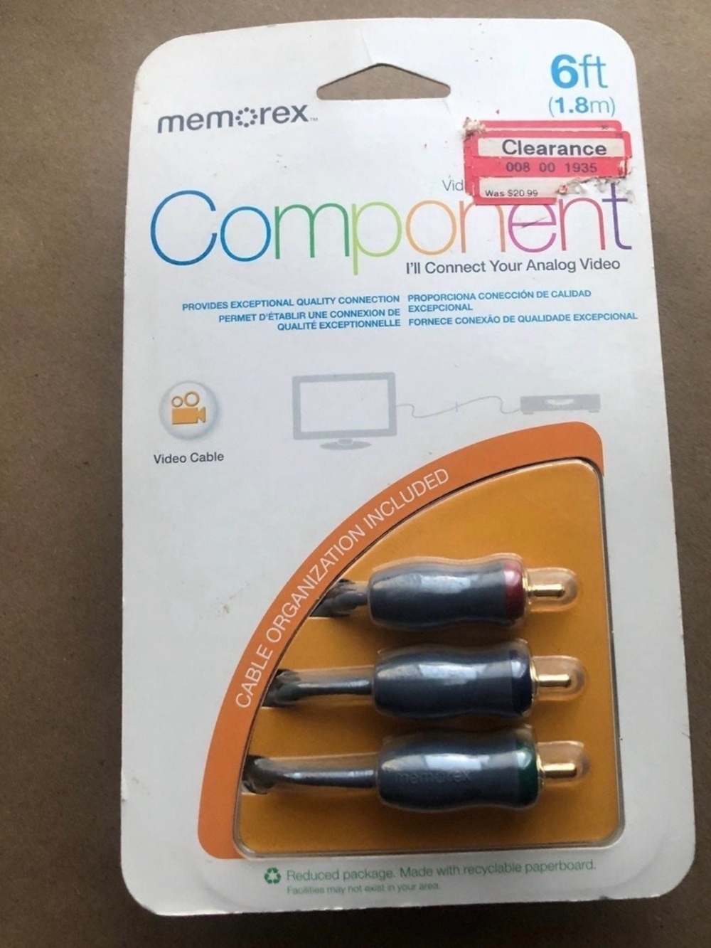 Video Cable Component 6FT
